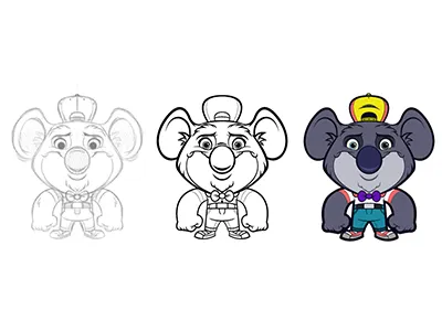 Koala By ATS cartoon character design cute koala vector