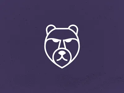 Bear bear icon illustration line art minimal vector