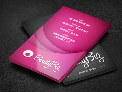 Beauty Business Card 2x3.5 business card psd