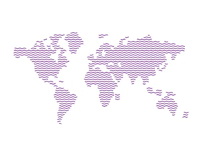 Wavy World graphic design map world world map