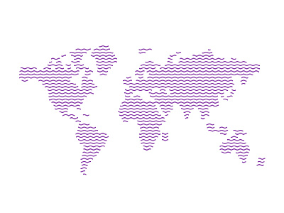 Wavy World graphic design map world world map