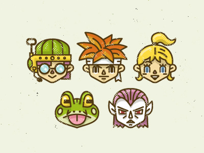 SNES Nostalgia chrono trigger crono frog icons lucca magus marle nostalgia snes