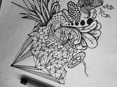 Diamond Fun Sketch diamond ink pen sketch weird