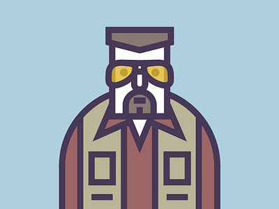 Walter Sobchak dude flat illustration the big lebowski vector walter