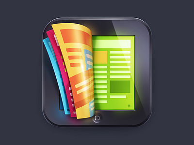 Magazine iOS Icon apple book icon illustration ios ios7 ipad iphone m18 magazine