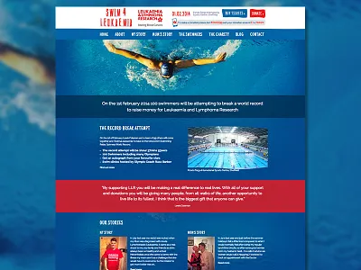 Swim4leukaemia charity leukaemia swimmers swimming water website