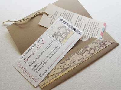 Wedding Invites design invitation travel wedding