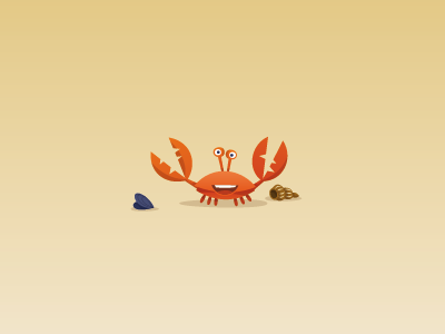 Summer Seafood beach crab illustration summer