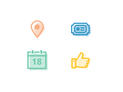 Line Icons 4 color icons line saurabhj
