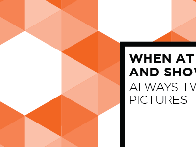 Orange Geo black box gotham hex hexagon opacity orange typography white