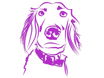 Willow the Weimaraner abstract animal dog dogs illustration minimal pet purple weimaraner willow