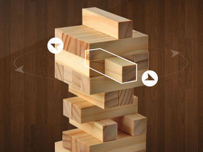 Tower djenga dribbble game interface prototype tower ui uidesign userinterface ux wood