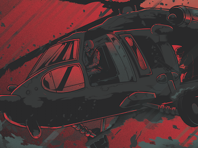 61 Going Down black hawk down fan art gutierrez helicopter hero complex galllery illustration imagined worlds