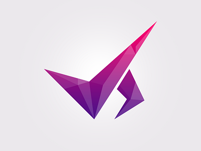 Js Logo crystal gradient identity js logo polygonal