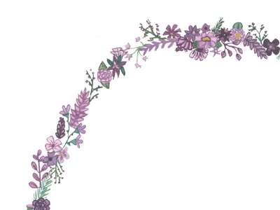 Floral Illustration- GP Patone Color 2014 Print floral golden pines paper shop gouache hand painted illustration painting pantone radiant orchid wreath
