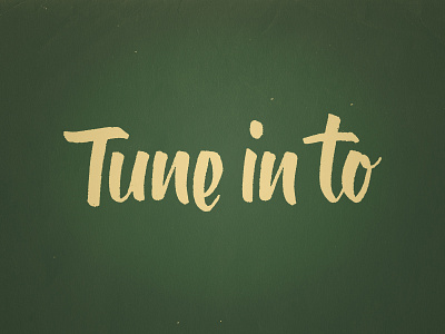 Tune in to 01 brush pen hand drawn lettering script