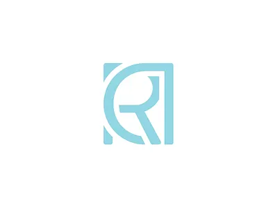 R&D icon logo mark monogram