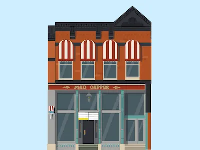 Mad Capper architecture building illustration minnesota saloon stillwater vector