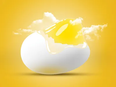 Heavenly Eggs cloud clouds egg eggs photoshop tutorial yolk