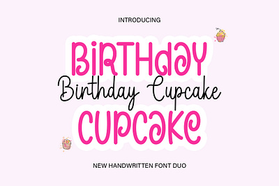 Birthday Cupcake crafting font cute font handwritten monoline new font script script font