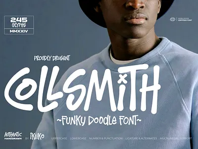 Collsmith - Funky Doodle Font 90s brush doodle doodle font fashion font funky funky font hand drawn handwriting hipster poster streetwear stylish trend trendy typeface typography youth