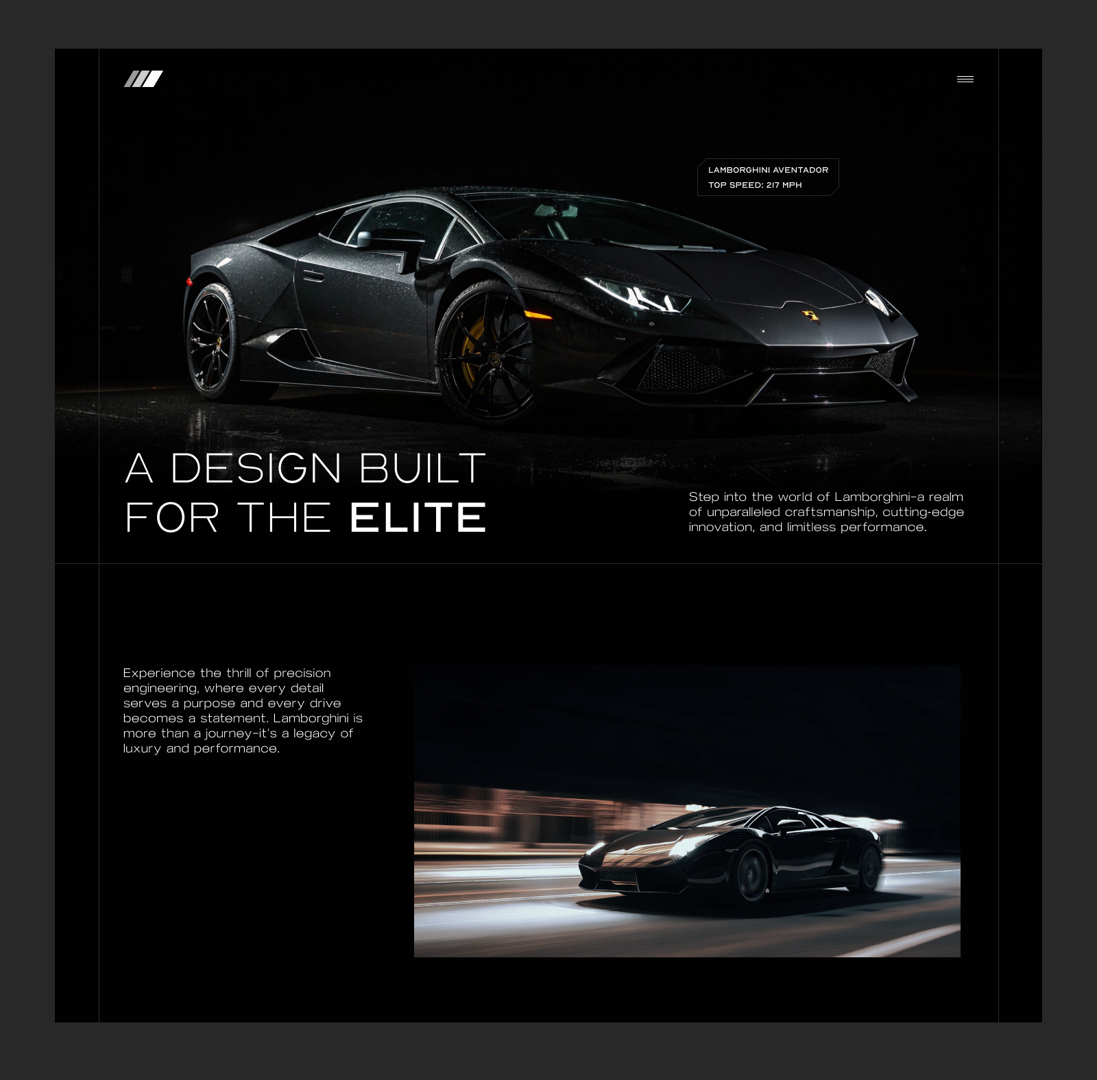 Quick exploration for luxurious car hero section design by Denny ...