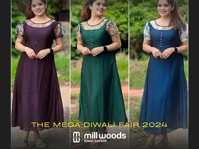 Millwoods' Mega Diwali Fair advertisment branding graphic design