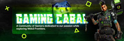 Gaming Cabal X banner branding graphic design