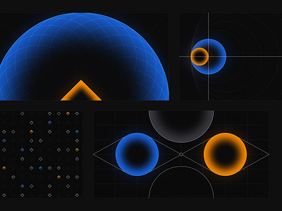 Visual exploration vol. 3 abstract art direction background blue branding clean composition dark design glow graphic design identity illustration logo minimal modern orange pattern ui visual