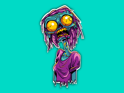 Undead book cover book illustration design girl illustration procreate zombie