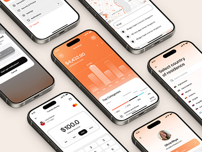 Finance Management Mobile App app banking branding card design finance fintech illustration mobile ui