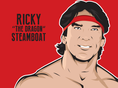 Ricky "The Dragon" Steamboat illustration ricky steamboat vector wrestling wwe wwf