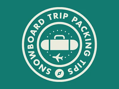 Snowboard trip packing tips emblem infographics snowboard