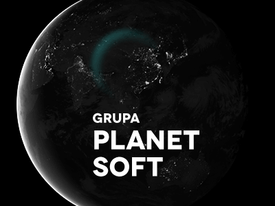 Planet Soft animated branding ci earth identity logo planet soft space teal typography