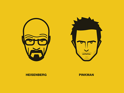 Breaking Bad breaking bad face icons heisenberg illustration pinkman