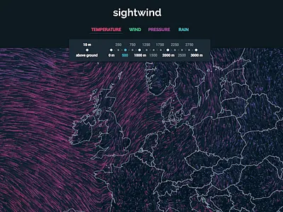 Sightwind data html5 interactive sketch visualisation visualization weather wind