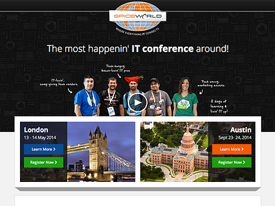 SpiceWorld 2014 WWW event responsive spiceworks web web design website