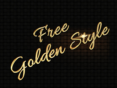 Golden Text Style - Freebie effect free freebie golden psd shiny style