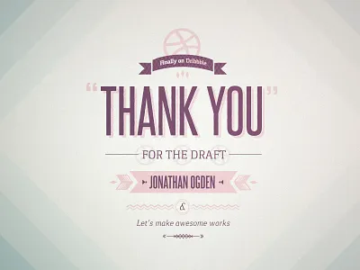 Thanks Jonathan draft illustration invite thanks typography vector