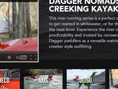 Kayaking video widget franchise kayaks thumbnails video