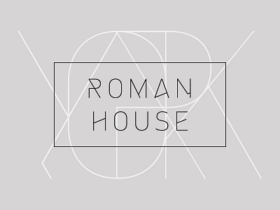 Roman House clean logo minimal typography