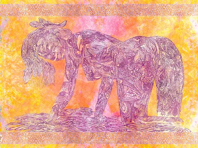 Omaeya fashion fire flames goddess pattern silk sun