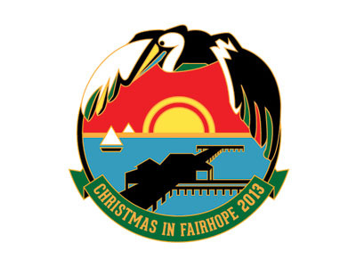 Christmas Pin christmas fairhope pelican pier pin sailboats sunset