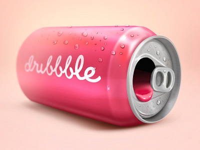 Can of dribbble dribbble icon pink