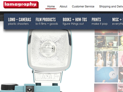 Lomography In'tl Webstore Redesign ecommerce responsive website