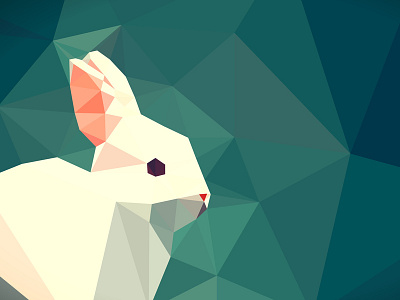 Rabbit animal geometry illustration rabbit triangles