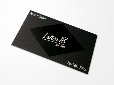 New Business Card screen print varnish