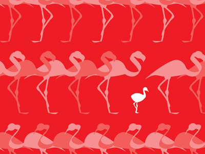 Flamingos flamingo flamingo chick pattern pink red white