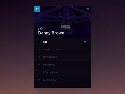Audio Player UI audio danny brown flat music player ui