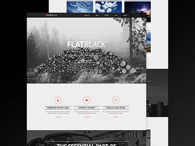 Flatblack adobe muse black business clean grey minimal modern muse photography portfolio professional slider